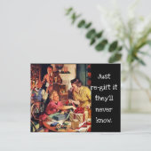 ヴィンテージおもしろい1950年のクリスマスはがき ポストカード (スタンド正面)