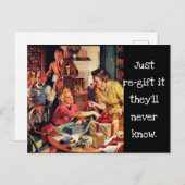 ヴィンテージおもしろい1950年のクリスマスはがき ポストカード (正面/裏面)