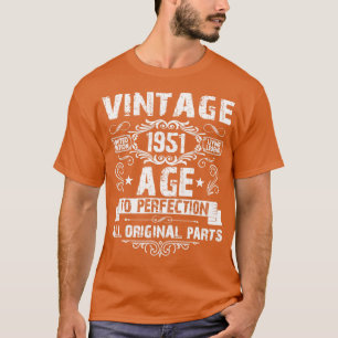 ヴィンテージおもしろい1951年72歳、男女72日 Tシャツ