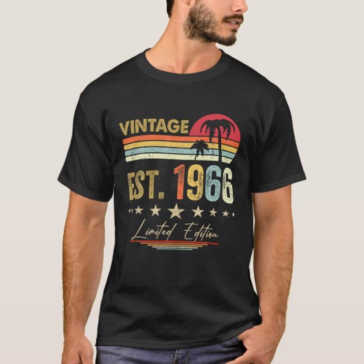 ヴィンテージおもしろい1966歳56歳、女の子56T Tシャツ (正面)