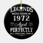 ヴィンテージおもしろい1972年50歳 セラミックオーナメント (裏面)