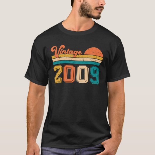 ヴィンテージおもしろい2009年13歳、男子13歳 Tシャツ (正面)