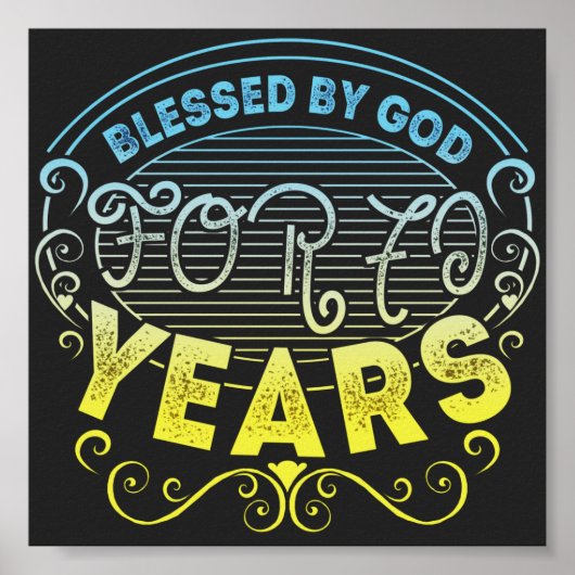 ヴィンテージおもしろい70歳ことわざ引用文 ポスター (正面)