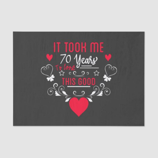 ヴィンテージおもしろい70歳ことわざ引用文 薄葉紙 (正面)