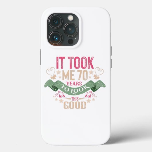 ヴィンテージおもしろい70歳ことわざ引用文 Case-Mate iPhoneケース (裏面)