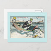 ヴィンテージおもしろい・シーサイド・ユーモア・ハッピー・デイ ポストカード (正面/裏面)