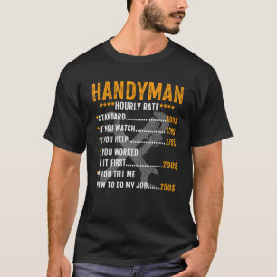ヴィンテージおもしろい・ハンドマン時給賃率 Tシャツ