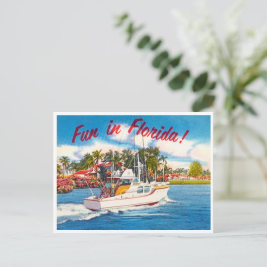 ヴィンテージおもしろい（フロリダ旅行） ポストカード (スタンド正面)