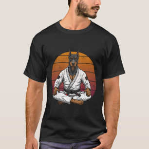 ヴィンテージおもしろい(犬)ドーベルマン・ピンシェルブラジルジウジット Tシャツ