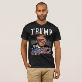 ヴィンテージおもしろいUSAサングラスドナルドトランプ Tシャツ (正面フル)