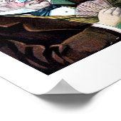 ヴィンテージおもしろカードプレイヤー(ホイスト、ブリッジ)漫画 ポスター (角)