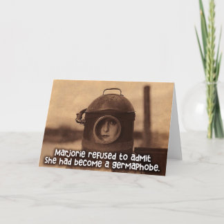 ヴィンテージおもしろカード- MarjorieはGermaphobeである カード