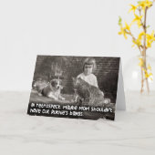 ヴィンテージおもしろカード- Mom Cut Ruthee's Bangs カード (黄色い花)