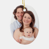 ヴィンテージおもちゃクリスマスツリーレッドスクリプトフォトセラ セラミックオーナメント (裏面)