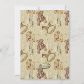 ヴィンテージおもちゃフローラベビーシャワー 招待状 (裏面)