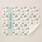 ヴィンテージおもちゃベビーガールまたはベビーカー シェルパブランケット (正面(横))