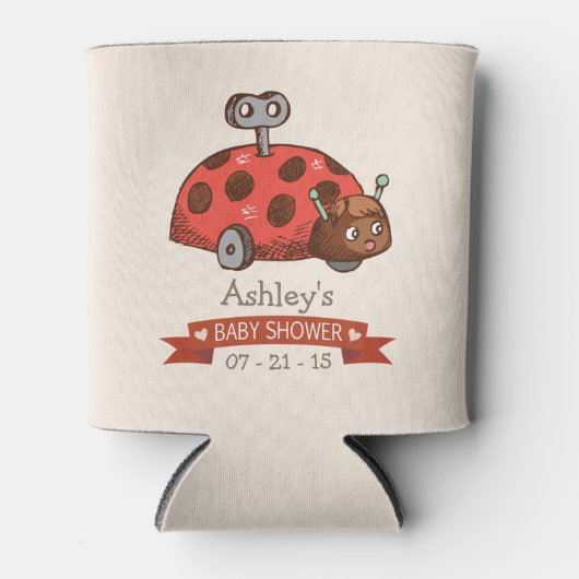 ヴィンテージおもちゃラディバグ赤ちゃんシャワー 缶クーラー (正面)