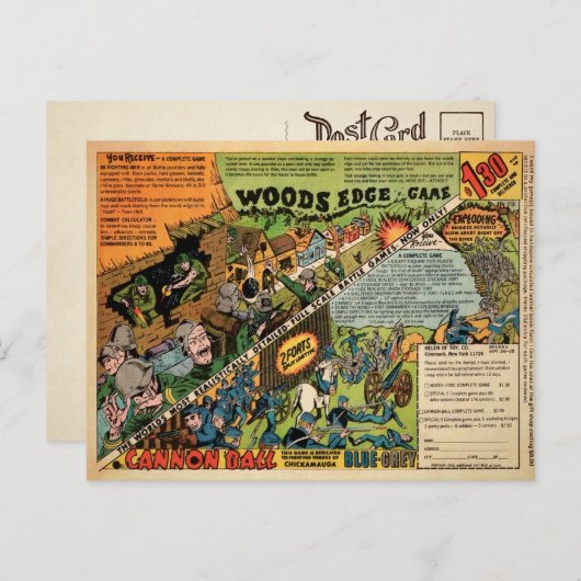 ヴィンテージおもちゃ兵士おもちゃ及びはがき ポストカード (正面/裏面)