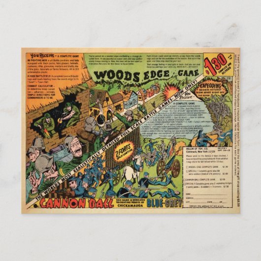 ヴィンテージおもちゃ兵士おもちゃ及びはがき ポストカード (正面)