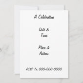 ヴィンテージおもちゃ犬、馬、豚、象の招待 招待状 (裏面)