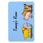 ヴィンテージおもちゃ犬、馬、豚、象 マグネット (縦)