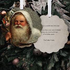 ヴィンテージおもちゃ雪のクリスマス オーナメントカード