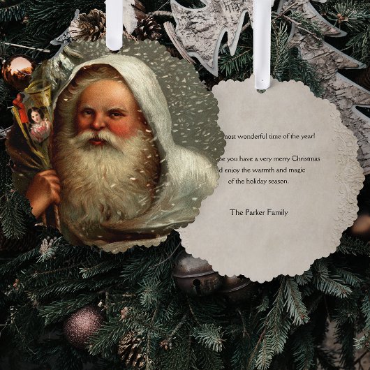 ヴィンテージおもちゃ雪のクリスマス オーナメントカード