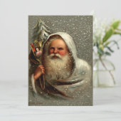 ヴィンテージおもちゃ雪のクリスマス シーズンカード (スタンド正面)