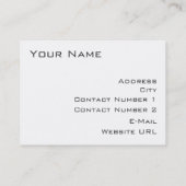 ヴィンテージおよび利害性名刺 名刺 (裏面)