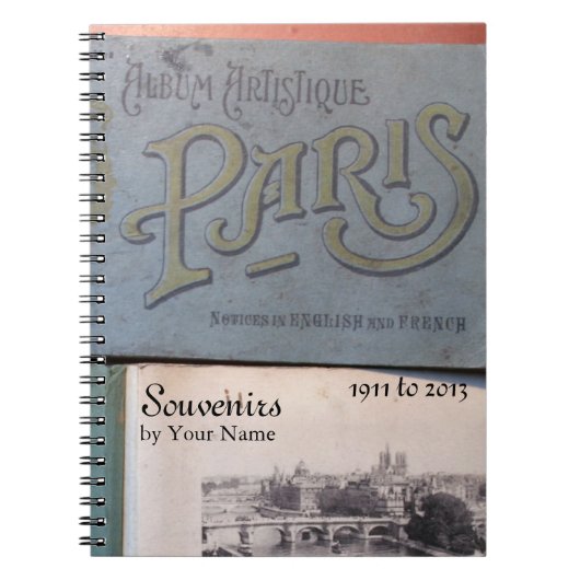 ヴィンテージお土産デパリパーソナライズされたノート3 ノートブック (正面)