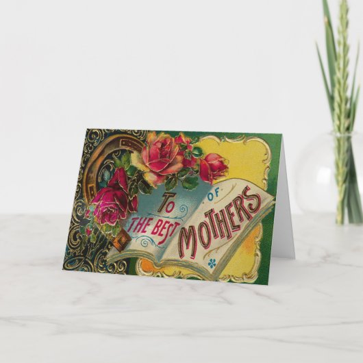 ヴィンテージお最高の母さんの日の挨拶 カード (正面)
