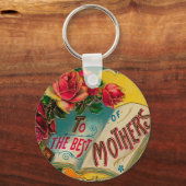 ヴィンテージお最高の母さんの日の挨拶 キーホルダー (正面)