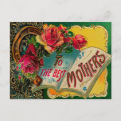 ヴィンテージお最高の母さんの日の挨拶 ポストカード (正面)