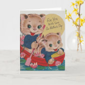 ヴィンテージお母さんの日のグリーティングカード カード (黄色い花)