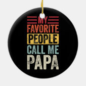 ヴィンテージお気に入りのが私をパパおもしろいと呼ぶ セラミックオーナメント (裏面)