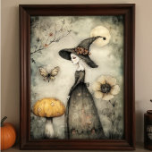 ヴィンテージお洒落の魔女とキノコの切り離し 薄葉紙