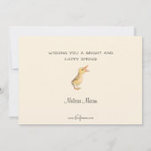 ヴィンテージお洒落イースターダックファミリー シーズンカード (裏面)