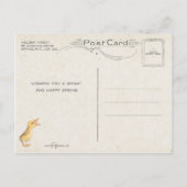 ヴィンテージお洒落イースターダックファミリー ポストカード (裏面)