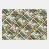 ヴィンテージお洒落イースター。イースターラム、イースター ラッピングペーパーシート (正面3)