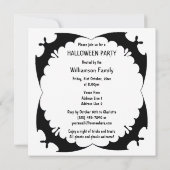 ヴィンテージお洒落ウィッチ&キャットハローウィンパーティ 招待状 (裏面)