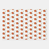 ヴィンテージお洒落ウッドラ結婚ンド ラッピングペーパーシート (正面3)