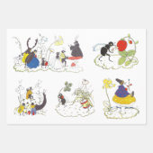 ヴィンテージお洒落ウッドラ結婚ンド ラッピングペーパーシート (正面2)