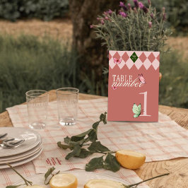 ヴィンテージお洒落ガーデン結婚のテーブル番号カード 招待状