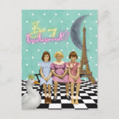 ヴィンテージお洒落キッズの花嫁リクエスト ポストカード (正面)