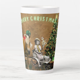 ヴィンテージお洒落クリスマスの願い カフェラテマグ