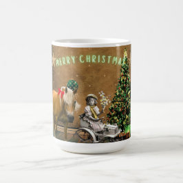 ヴィンテージお洒落クリスマスの願い コーヒーマグカップ