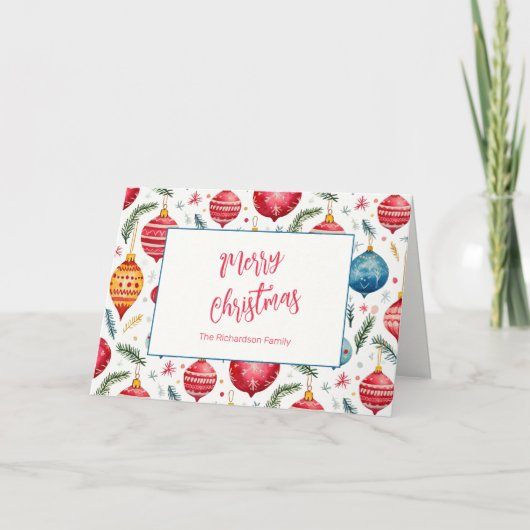 ヴィンテージお洒落クリスマスオーナメント シーズンカード (正面)