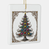 ヴィンテージお洒落クリスマスツリーオーナメント – イントリック セラミックオーナメント (右)