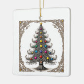 ヴィンテージお洒落クリスマスツリーオーナメント – イントリック セラミックオーナメント (左)