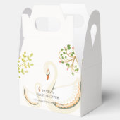 ヴィンテージお洒落グリーンリースワンベビーシャワー フェイバーボックス (オープン)